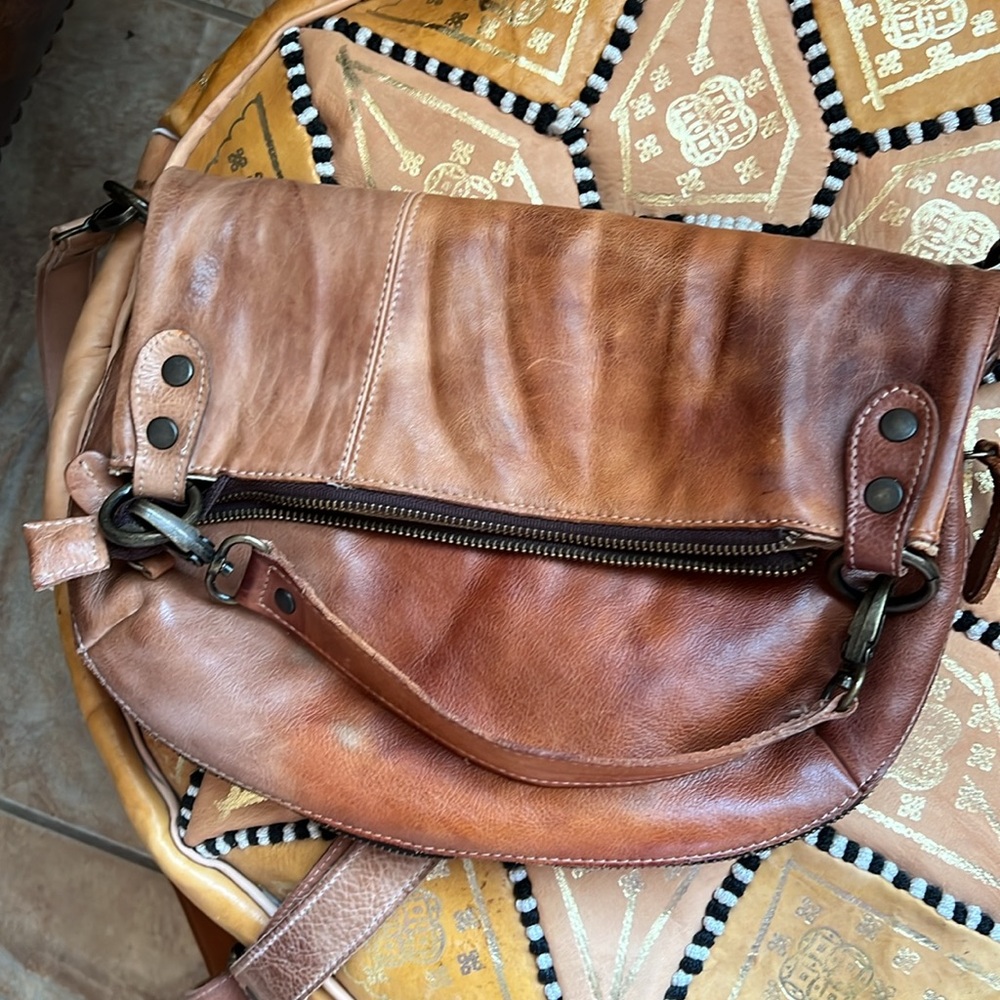 Bed Stu Brown Distressed Leather Hobo Bag - Picture 4 of 9